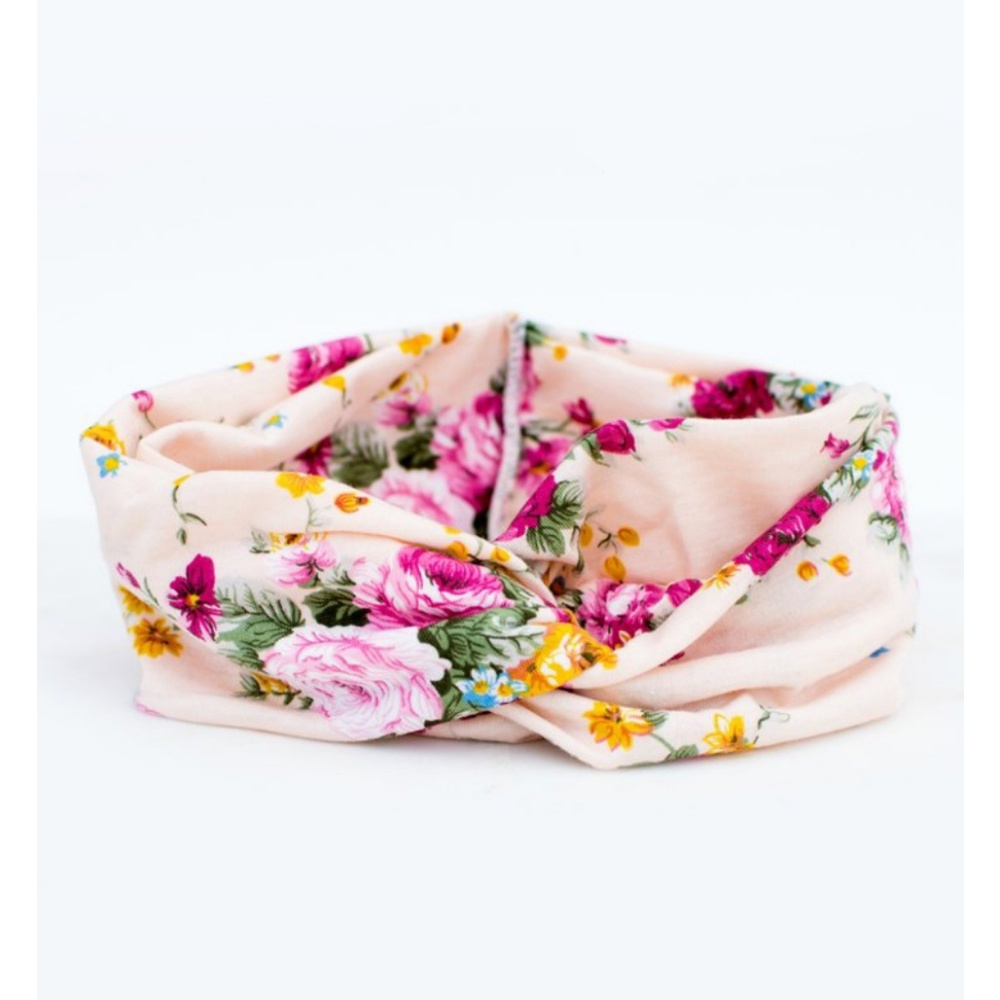 ❣Pink Floral Head Wrap❣ - Picture 2 of 2